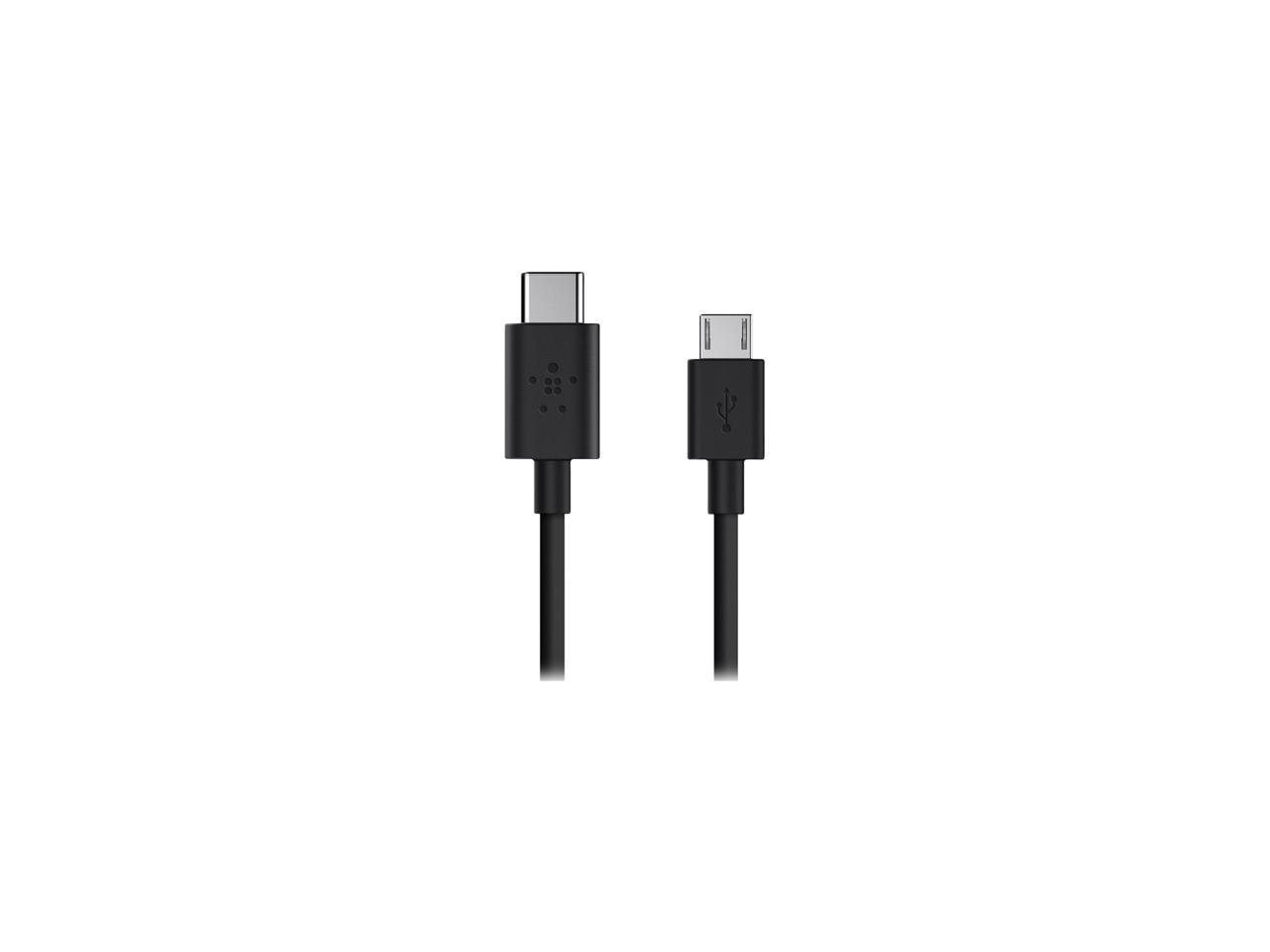 Belkin 2.0 USB-C to Micro USB Charge Cable, Works with Google Chromebook Pixel 2, Apple New MacBook and Other USB Type C Compatible Devices (6-Foot)