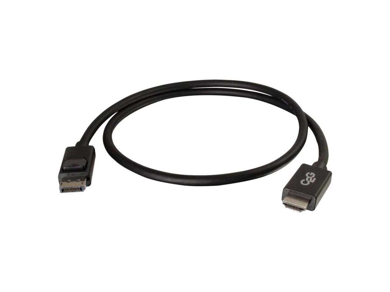 C2G 54326 DisplayPort to HDMI Adapter Cable M/M, TAA Compliant, Black (6 Feet, 1.82 Meters)