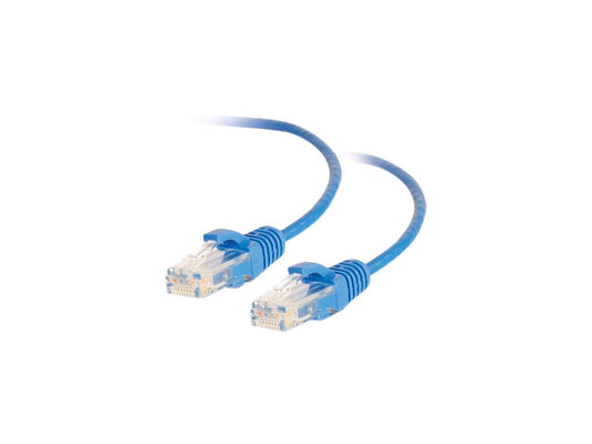 C2G 01080 Cat6 Cable - Snagless Unshielded Slim Ethernet Network Patch Cable, Blue (7 Feet, 2.13 Meters)