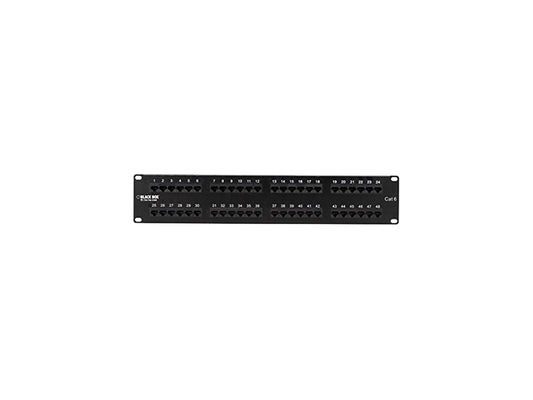 Black Box JPM648A CAT6 Patch Panel - 2U, Unshielded, 48-Port