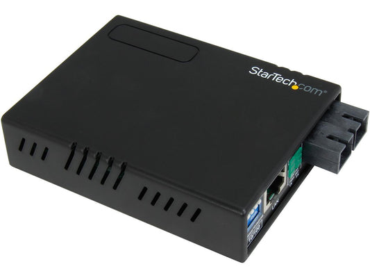 StarTech MCM110SC2 10/100Mbps Fiber to Ethernet Media Converter - Multi Mode - SC - 2km - Copper-to-Fiber Media Converter