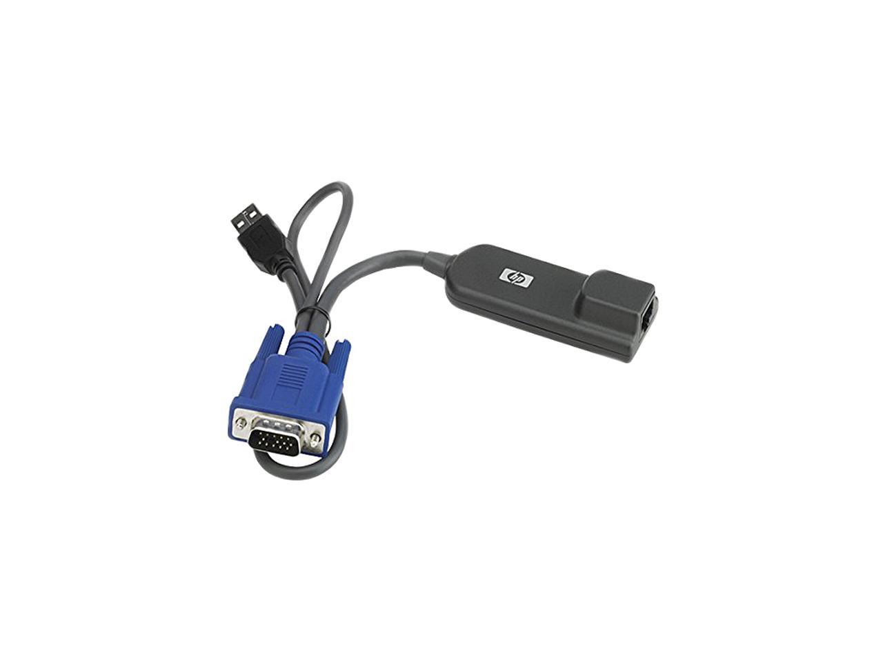 HP AF628A KVM Console USB Interface Adapter - 1 Pack - USB - Keyboard/Mouse, Video