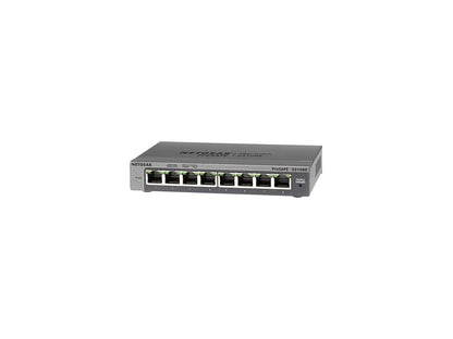 NETGEAR 8-Port Gigabit Ethernet Plus Switch (GS108Ev3) - Desktop, and ProSAFE Limited Lifetime Protection