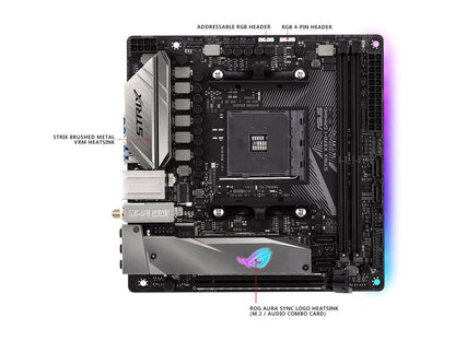 ASUS ROG STRIX X370-I GAMING AM4 AMD X370 SATA 6Gb/s USB 3.1 Mini ITX AMD Motherboard