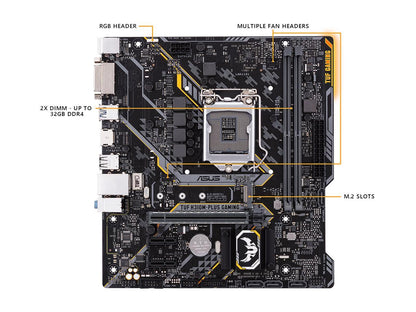 ASUS TUF H310M-PLUS GAMING LGA 1151 (300 Series) Intel H310 SATA 6Gb/s Micro ATX Intel Motherboard