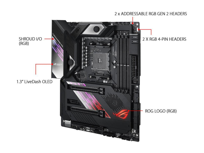 ASUS ROG Crosshair VIII Formula AMD X570 AM4 ATX Motherboard with PCIe 4.0, Dual M.2, SATA 6Gb/s, USB 3.2 Gen 2, 5Gbps LAN, Wi-Fi 6