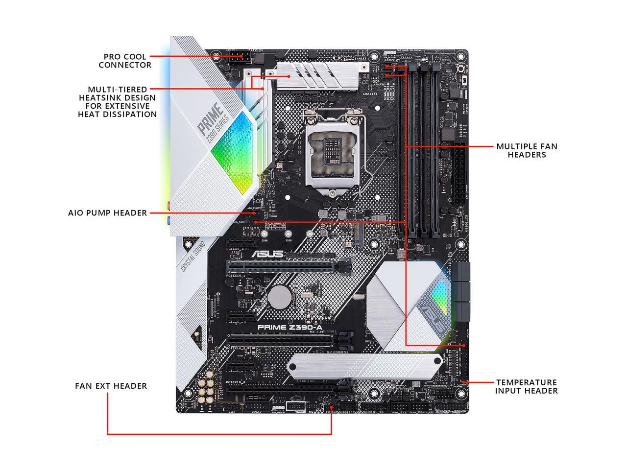 ASUS Prime Z390-A LGA 1151 (300 Series) Intel Z390 SATA 6Gb/s ATX Intel Motherboard