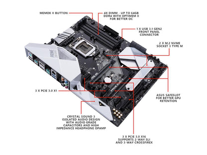 ASUS Prime Z390-A LGA 1151 (300 Series) Intel Z390 SATA 6Gb/s ATX Intel Motherboard