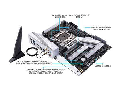 ASUS Prime X299-Deluxe II LGA 2066 Intel X299 SATA 6Gb/s USB 3.1 ATX Intel Motherboard