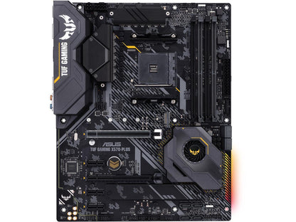 ASUS AM4 TUF GAMING X570-Plus ATX Motherboard with PCIe 4.0, Dual M.2, 12+2 with Dr. MOS Power Stage, HDMI, DP, SATA 6Gb/s, USB 3.2 Gen 2 and Aura Sync RGB Lighting
