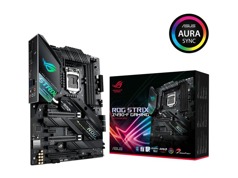 ASUS ROG STRIX Z490-F GAMING LGA 1200 (Intel 10th Gen) Intel Z490 SATA 6Gb/s ATX Intel Motherboard (12+2 Power Stages, DDR4 4800, Intel 2.5Gb Ethernet, USB 3.2 Front Panel Type-C, Dual M.2 and AURA Sync)