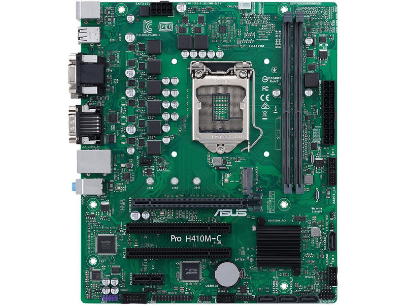 ASUS PRO H410M-C/CSM LGA 1200 Intel H410 SATA 6Gb/s Micro ATX Intel Motherboard
