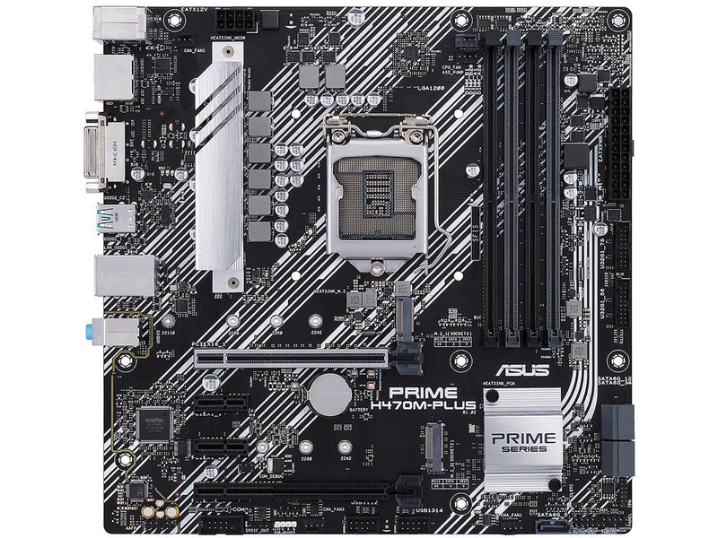 ASUS PRIME H470M-PLUS/CSM LGA 1200 Intel H470 SATA 6Gb/s Micro ATX Intel Motherboard