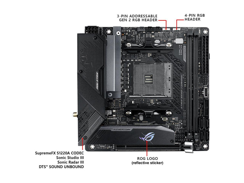 ASUS ROG STRIX B550-I GAMING AM4 AMD B550 SATA 6Gb/s Mini ITX AMD Motherboard