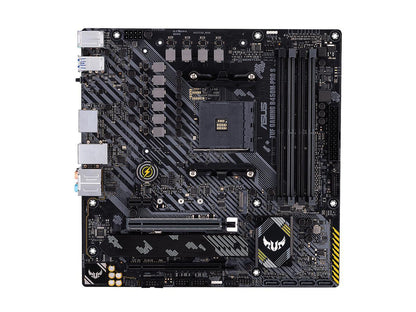 ASUS TUF GAMING B450M-PRO S AMD AM4 (3rd Gen Ryzen) Micro ATX Gaming Motherboard (8+2 DrMOS Power Stages, 2.5Gb LAN, BIOS FlashBack, AI Noise-Canceling Microphone, USB 3.2 Gen 2 Type-A and Type-C, HDMI, DP, and AURA Sync RGB)