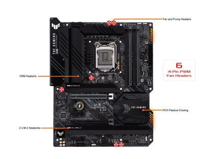 ASUS TUF GAMING Z590-PLUS LGA 1200 Intel Z590 SATA 6Gb/s ATX Intel Motherboard