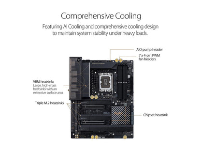 ASUS ProArt Z690-Creator WiFi 6E LGA 1700(Intel® 12th&13th Gen) ATX content creator motherboard(PCIe 5.0,DDR5,2x Thunderbolt™ 4 Type-C ports,10G&2.5G LAN,4xM.2/NVMe SSD,front panel USB 3.2 Gen2x2 Type-C ports with 60W fast charging support)