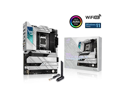 ASUS ROG STRIX X670E-A GAMING WIFI 6E Socket AM5 (LGA 1718) Ryzen 7000 gaming motherboard(16 + 2 power stages, PCIe 5.0, DDR5 support, four M.2 slots with heatsinks, USB 3.2 Gen 2x2, WiFi 6E, AI Cooling II, and Aura Sync )