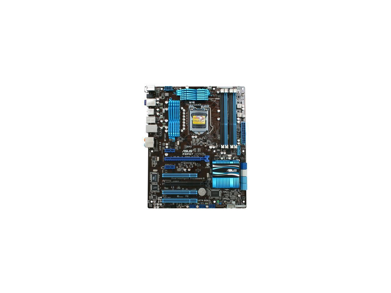 ASUS P8P67 LGA 1155 Intel P67 SATA 6Gb/s USB 3.0 ATX Intel Motherboard
