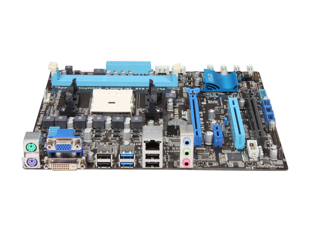 ASUS F1A75-M LE FM1 AMD A75 (Hudson D3) SATA 6Gb/s USB 3.0 Micro ATX AMD Motherboard with UEFI BIOS