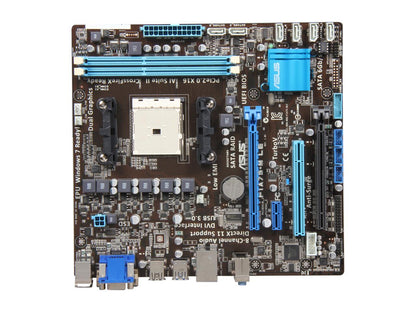 ASUS F1A75-M LE FM1 AMD A75 (Hudson D3) SATA 6Gb/s USB 3.0 Micro ATX AMD Motherboard with UEFI BIOS