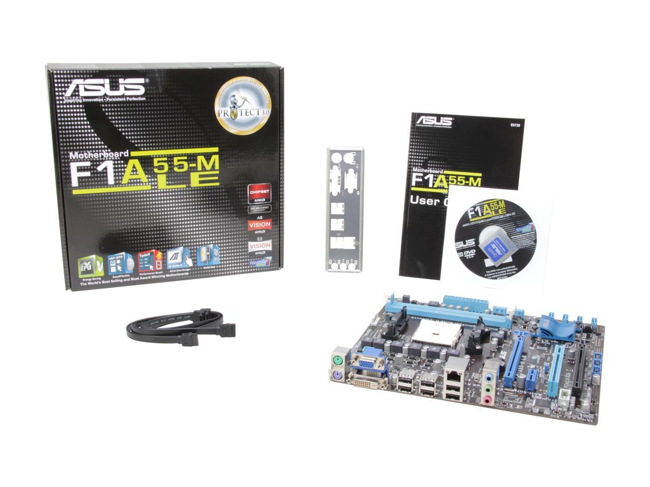 ASUS F1A55-M LE FM1 AMD A55 (Hudson D2) Micro ATX AMD Motherboard with UEFI BIOS