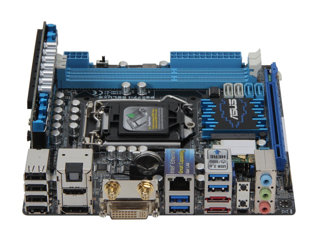 ASUS P8Z77-I Deluxe LGA 1155 Intel Z77 HDMI SATA 6Gb/s USB 3.0 Mini ITX Intel Motherboard with USB BIOS