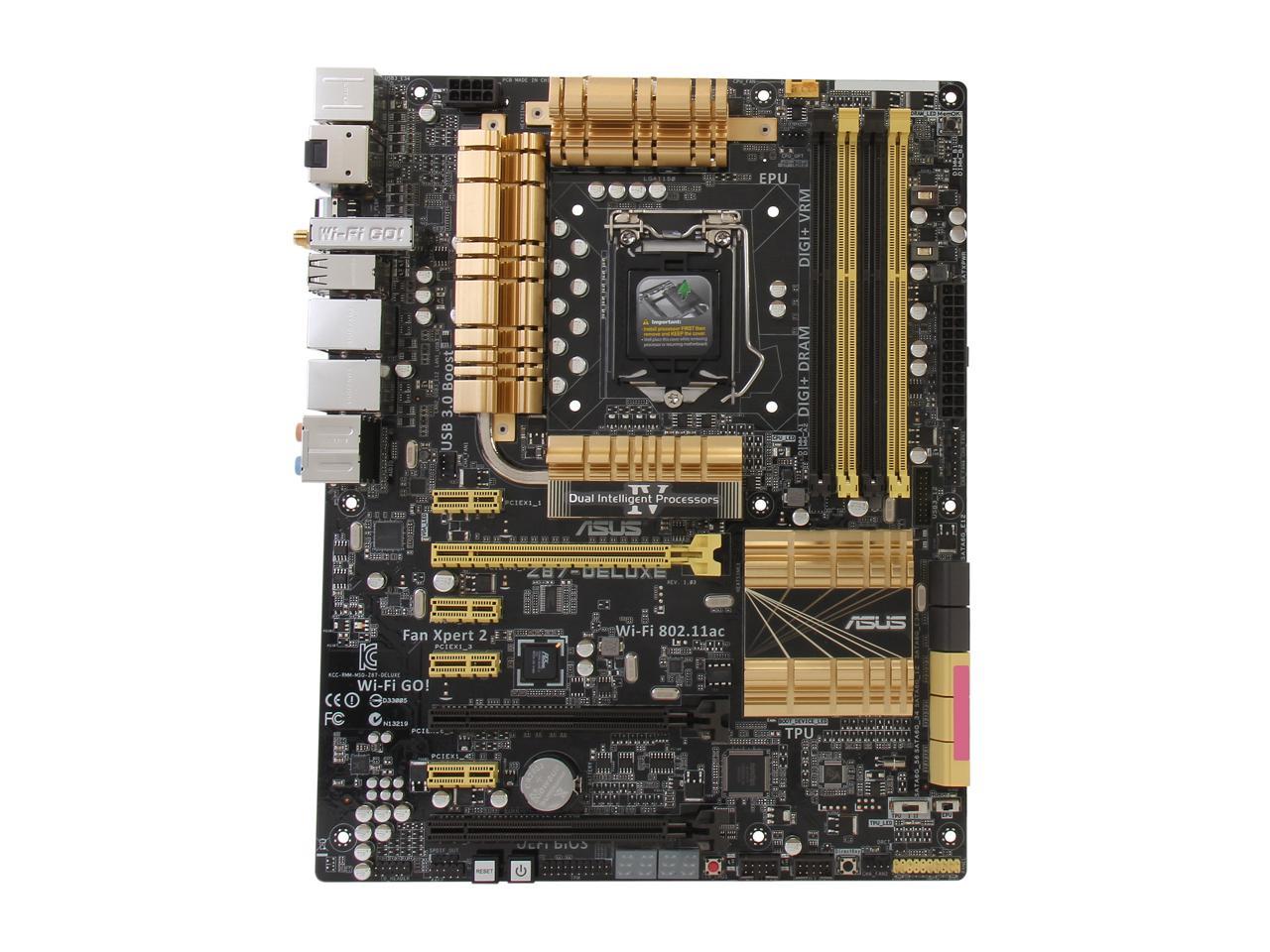 ASUS Z87-DELUXE LGA 1150 Intel Z87 HDMI SATA 6Gb/s USB 3.0 ATX Intel Motherboard
