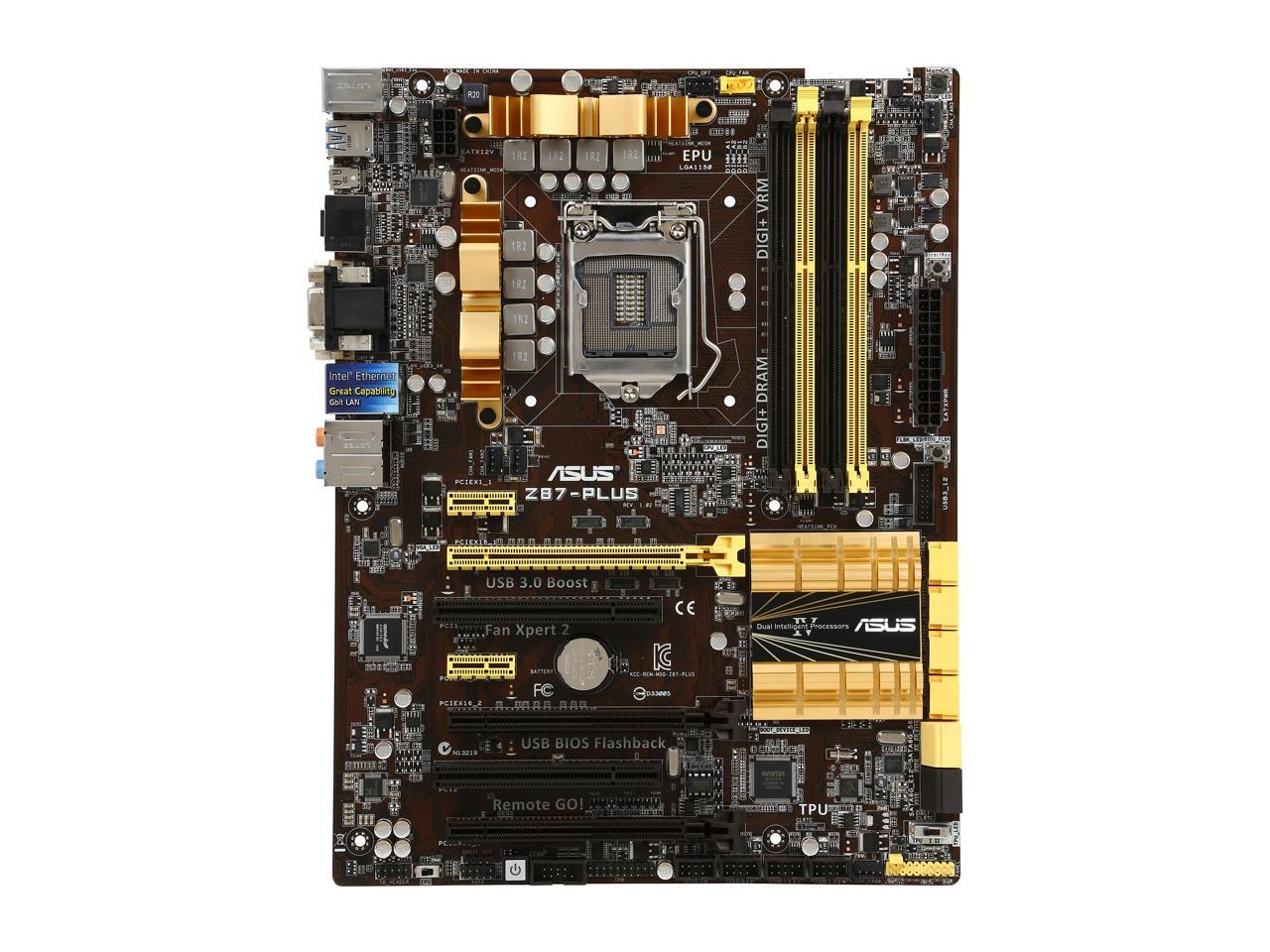 ASUS Z87-PLUS-R LGA 1150 Intel Z87 HDMI SATA 6Gb/s USB 3.0 ATX Intel Motherboard - Certified - Grade A