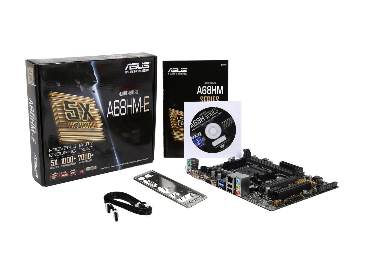 ASUS A68HM-E FM2+ AMD A68H FCH (Bolton D2H) SATA 6Gb/s USB 3.0 Micro ATX AMD Motherboard