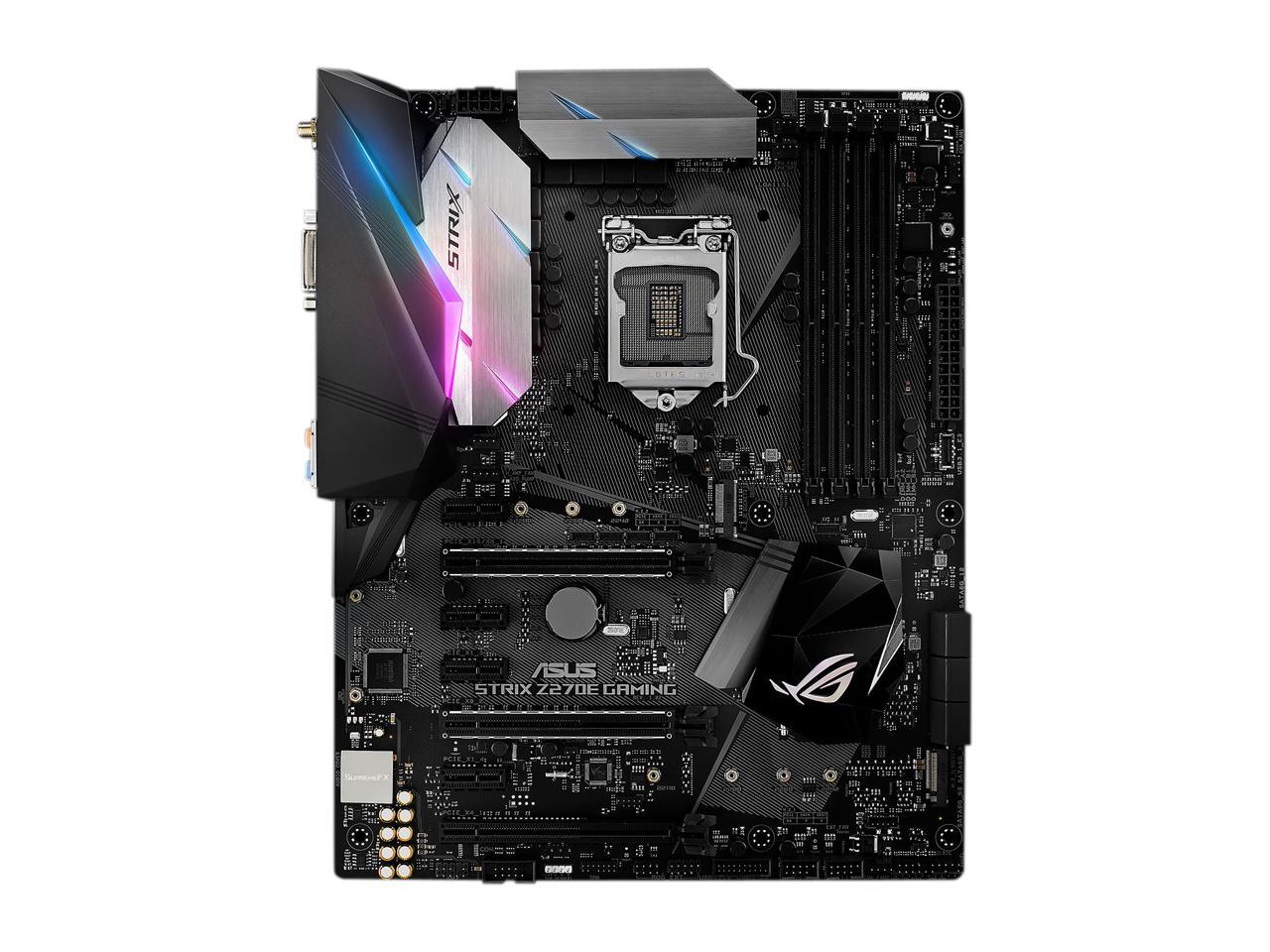 ASUS ROG STRIX Z270E GAMING LGA1151 DDR4 DP HDMI DVI M.2 ATX Motherboard with Onboard AC Wi-Fi and USB 3.1