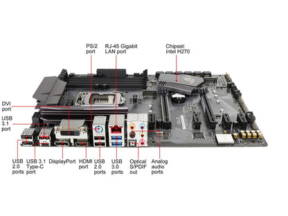 ASUS ROG STRIX H270F GAMING LGA 1151 Intel H270 HDMI SATA 6Gb/s USB 3.1 ATX Motherboards - Intel