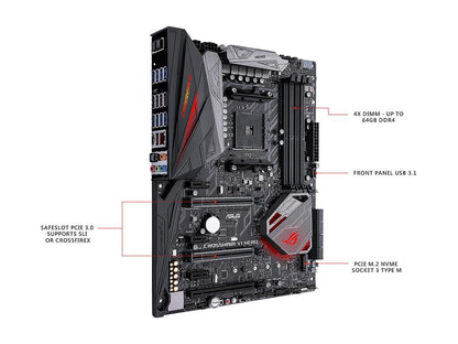 ASUS ROG Crosshair VI Hero AM4 AMD X370 SATA 6Gb/s USB 3.1 ATX AMD Motherboard