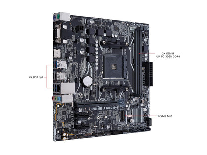 ASUS Prime A320M-K AMD Ryzen AM4 DDR4 HDMI VGA M.2 Micro-ATX A320 Motherboard