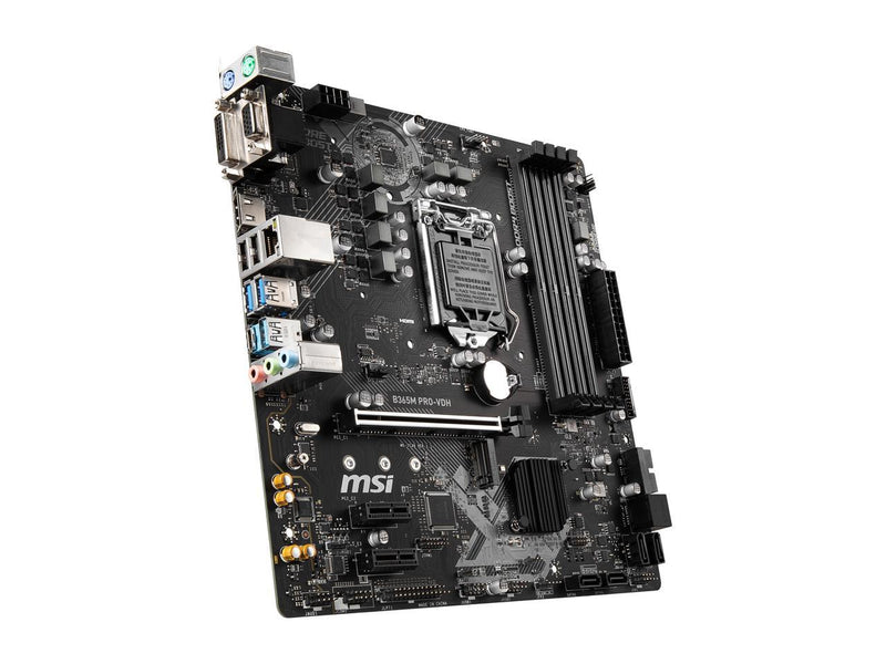 MSI PRO B365M PRO-VDH LGA 1151 (300 Series) Intel B365 SATA 6Gb/s Micro ATX Intel Motherboard