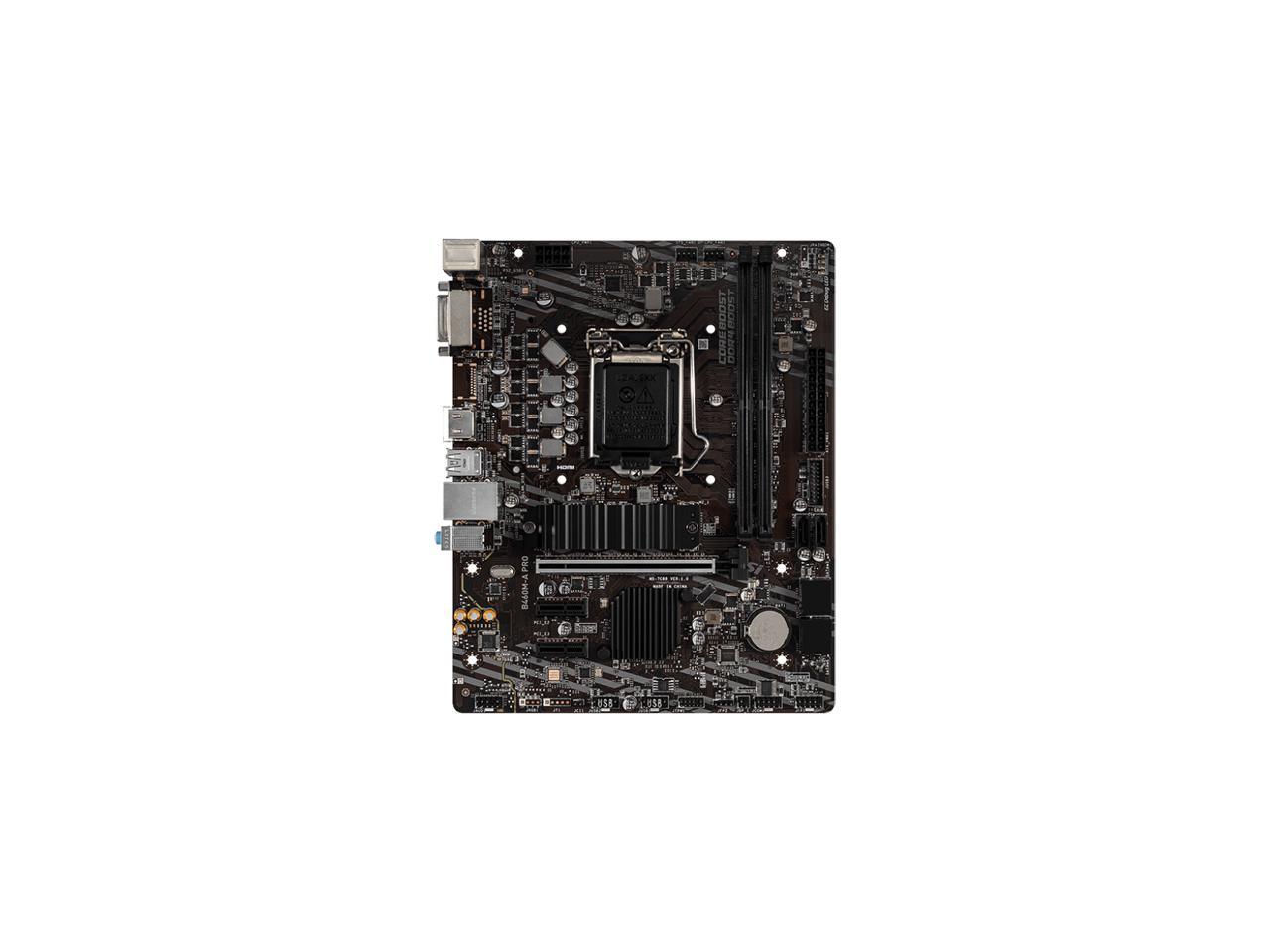 MSI PRO B460M PRO LGA 1200 Intel B460 SATA 6Gb/s Micro ATX Intel Motherboard