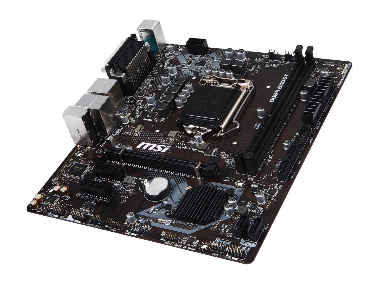 MSI PRO H310M PRO-VLH PLUS LGA 1151 (300 Series) Intel H310 SATA 6Gb/s Micro ATX Intel Motherboard