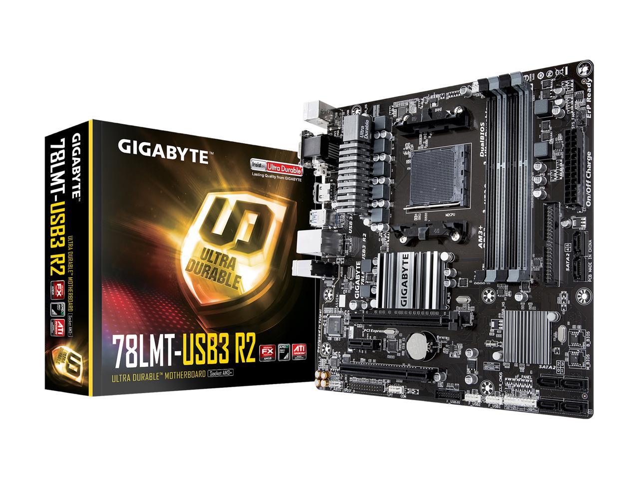 GIGABYTE GA-78LMT-USB3 R2 AM3+/AM3 AMD 760G USB 3.1 HDMI Micro ATX AMD Motherboard