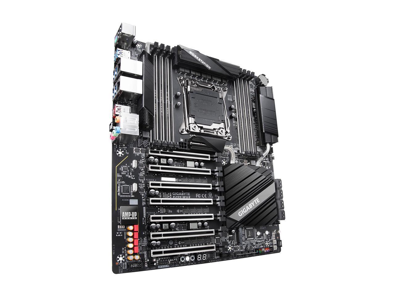 GIGABYTE X299-WU8 LGA 2066 Intel X299 Motherboard with 7 PCIe x16 Slots and Dual Intel Server LAN