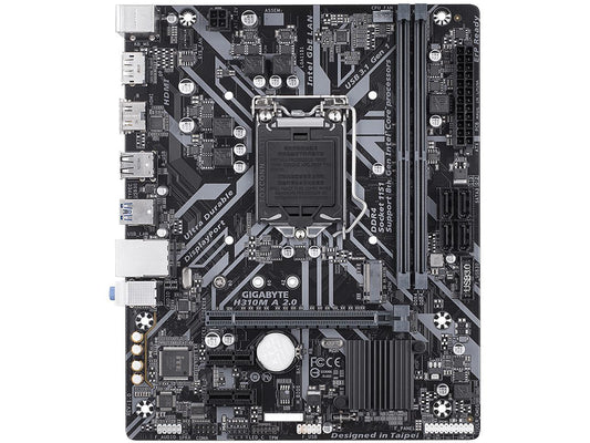 GIGABYTE H310M A 2.0 LGA 1151 (300 Series) Intel H310 SATA 6Gb/s Micro ATX Intel Motherboard