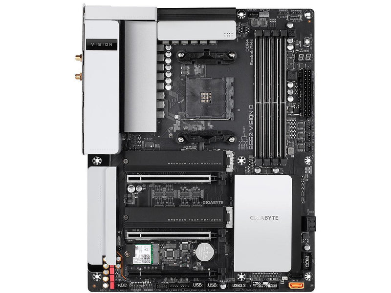GIGABYTE B550 VISION D AM4 AMD B550 ATX Motherboard with Dual M.2, SATA 6Gb/s, USB 3.2 Type-C with Thunderbolt 3, WIFI 6, Dual Intel GbE LAN, PCIe 4.0