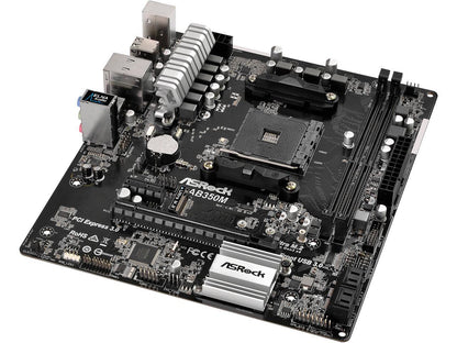 ASRock AB350M AM4 AMD Promontory B350 SATA 6Gb/s USB 3.1 Micro ATX AMD Motherboard