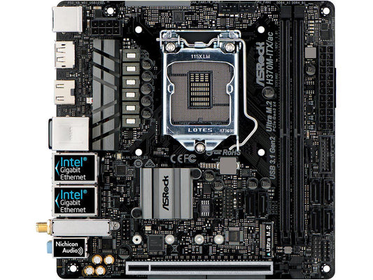 ASRock H370M-ITX/ac LGA 1151 (300 Series) Intel H370 HDMI SATA 6Gb/s USB 3.1 Mini ITX Intel Motherboard