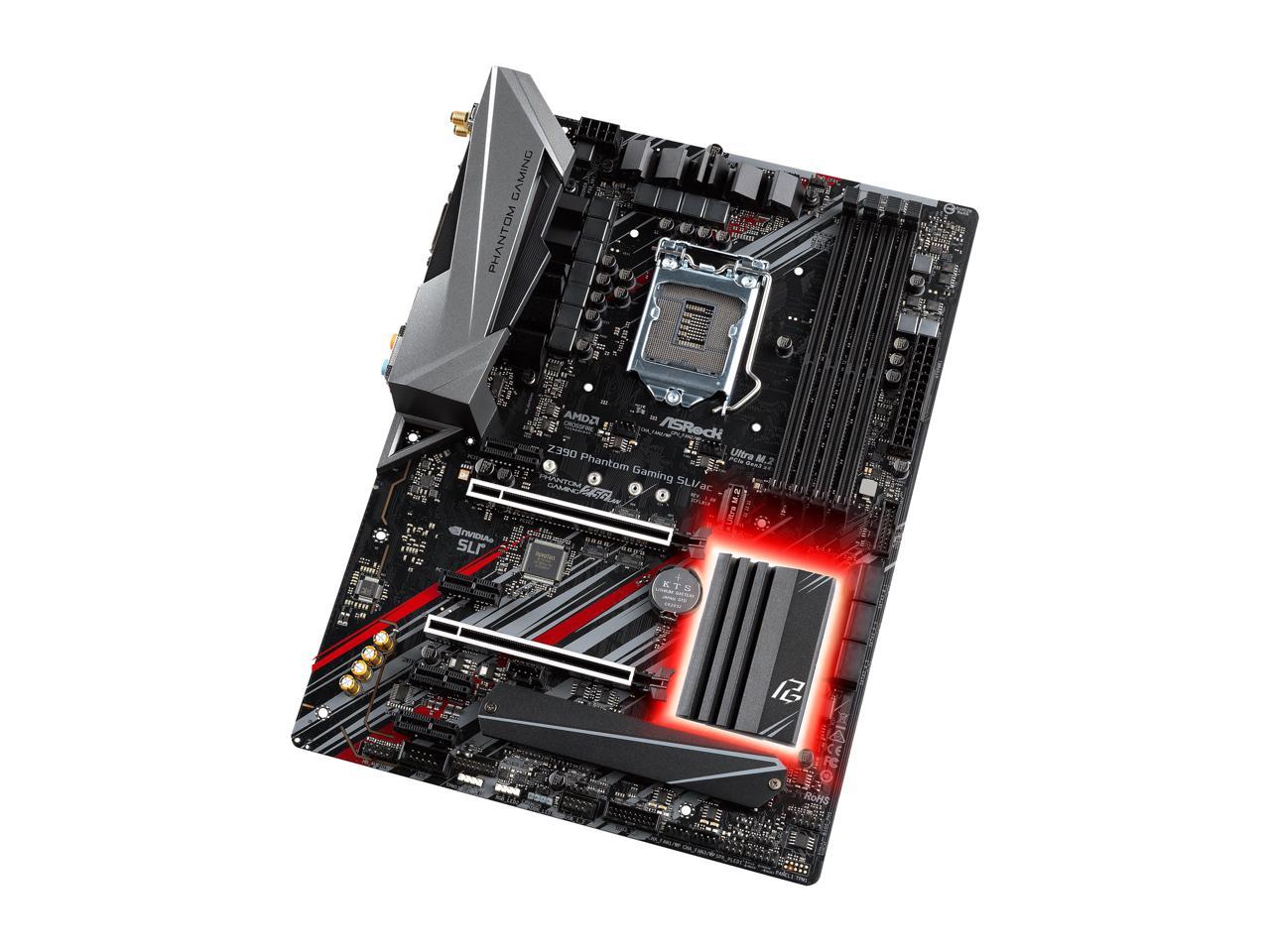 ASRock Z390 PHANTOM GAMING SLI/ac LGA 1151 (300 Series) Intel Z390 HDMI SATA 6Gb/s USB 3.1 ATX Intel Motherboard ONLY @NEWEGG