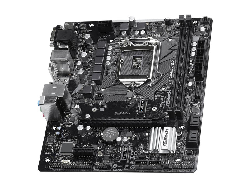 ASRock H410M-HDV/M.2 LGA 1200 Intel H410 SATA 6Gb/s Micro ATX Intel Motherboard