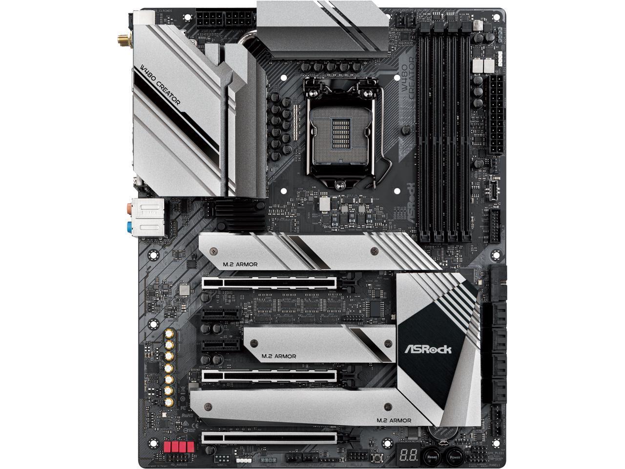 ASRock W480 CREATOR LGA 1200 Intel W480 SATA 6Gb/s ATX Intel Motherboard