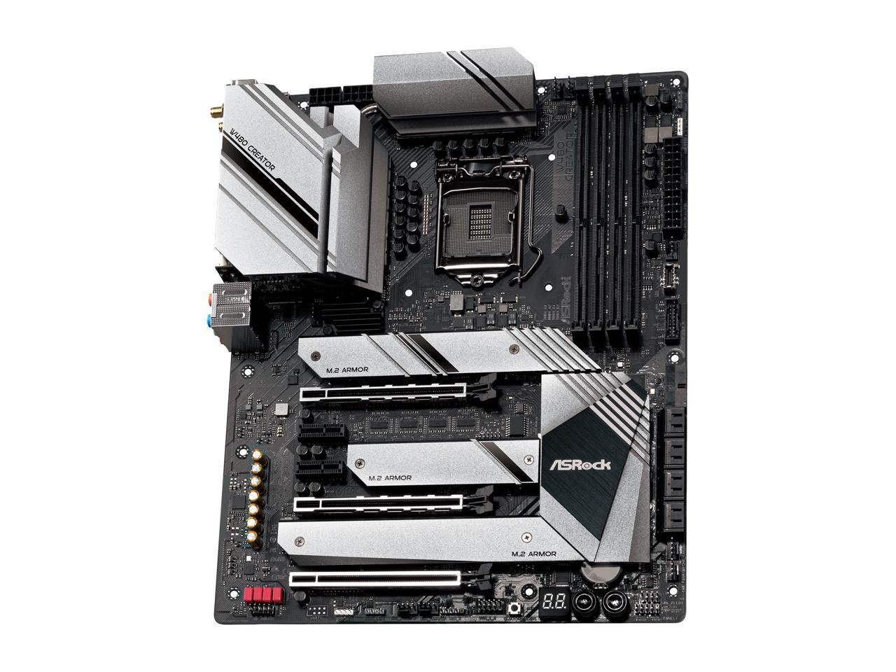 ASRock W480 CREATOR LGA 1200 Intel W480 SATA 6Gb/s ATX Intel Motherboard