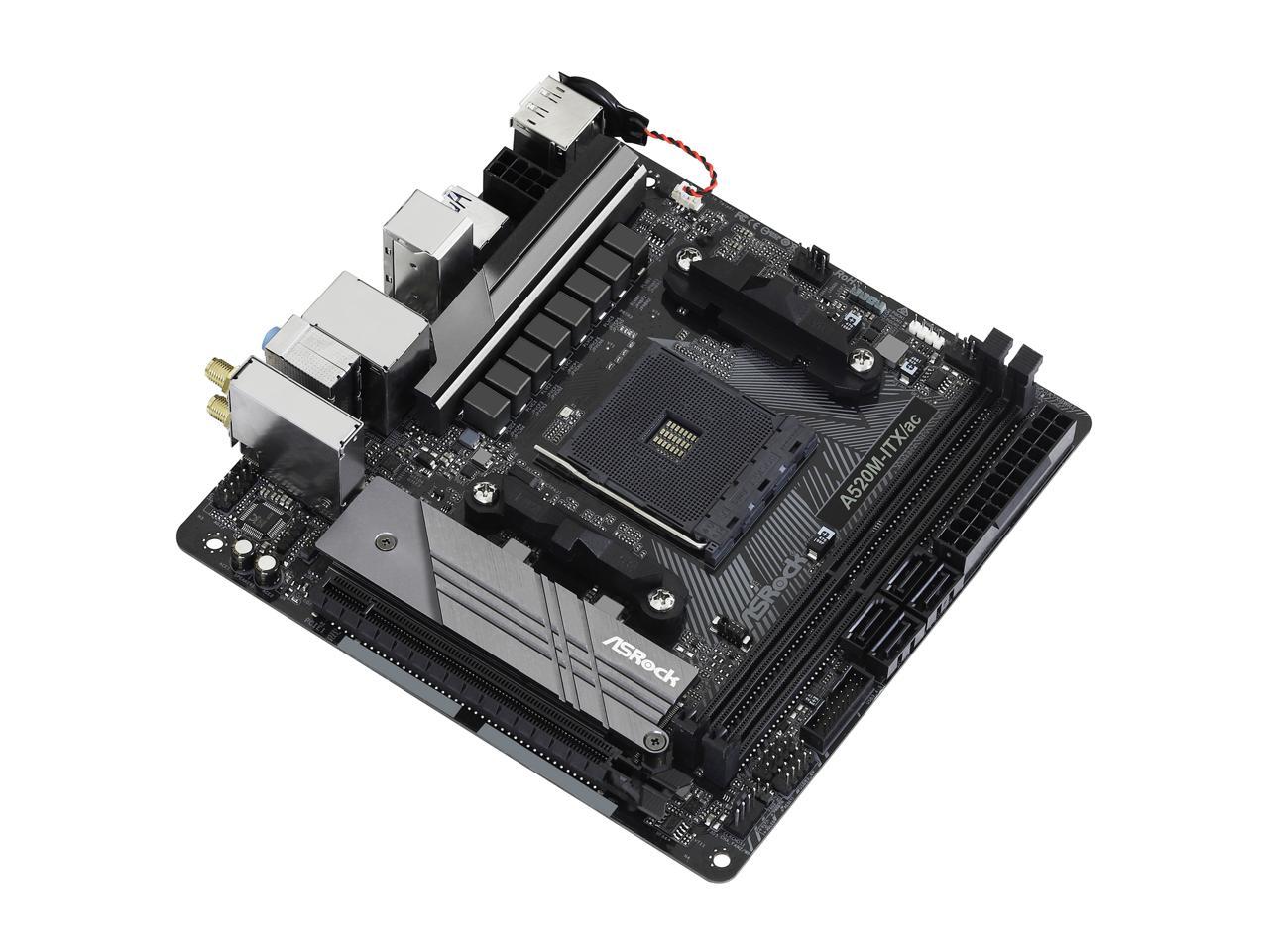 ASRock A520M-ITX/AC AM4 AMD A520 SATA 6Gb/s Mini ITX AMD Motherboard