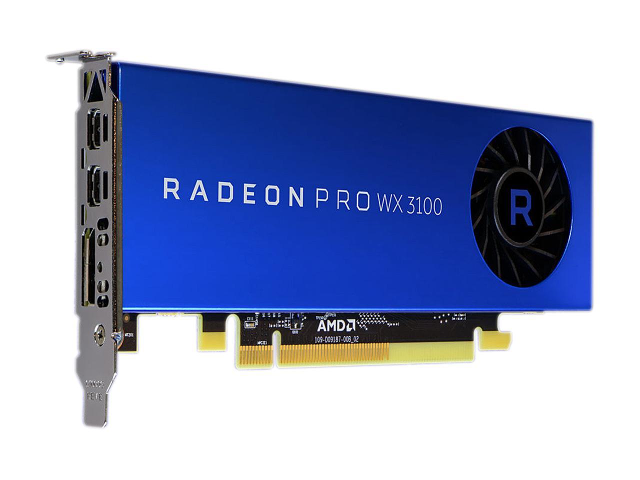 AMD Radeon Pro WX 3100 100-505999 PCI-Express x16 (x8 Electrical) Half Height Workstation Video Card