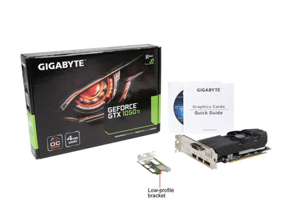 GIGABYTE GeForce GTX 1050 Ti OC Low Profile 4GB Video Card, GV-N105TOC-4GL